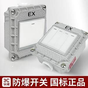 防爆墙壁开关220V10A明装暗装86型金属单联双控工业插座工厂用