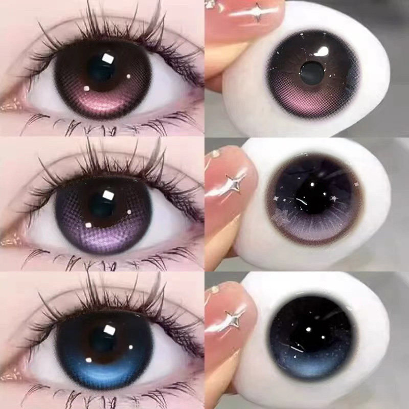 Yarımillik rəngli kosmetik kontakt linzalar, 2 ədəd