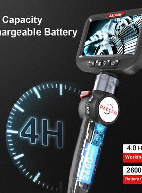 H4H406B06 Ip6晶7防水车B内窥镜4.3英寸液高清/2路铰接汽蛇孔镜摄