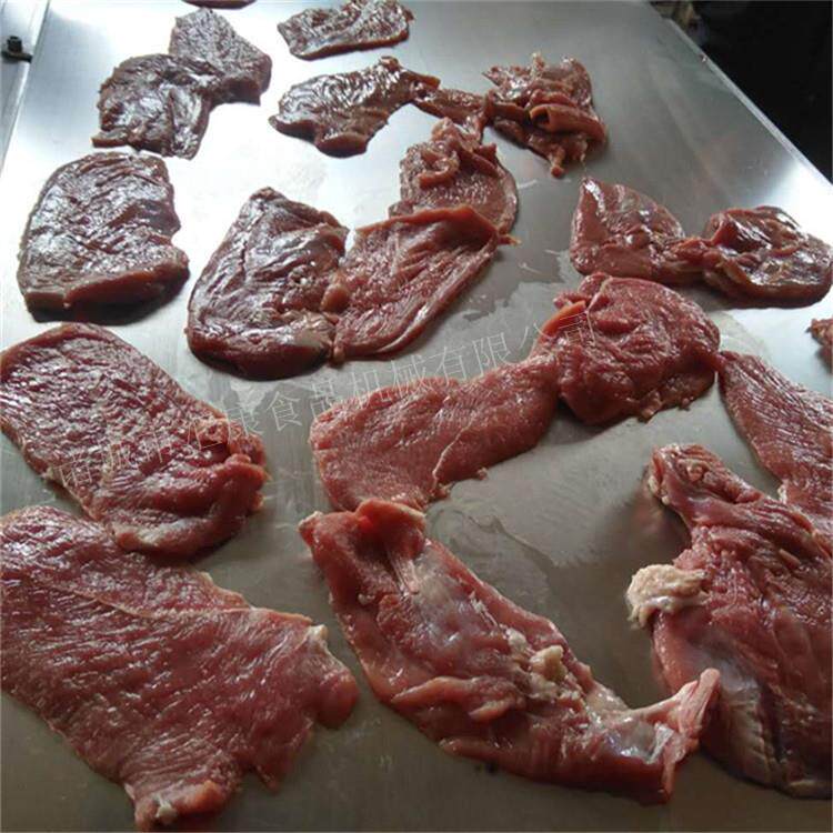 猪里前肘后肘大型切片机 脊鲜肉分机 JBC连续式鲜肉片切条设备