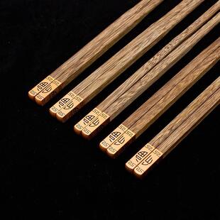 浙江千鹤餐具【品质礼品】高档餐具家用红木筷子防滑轻奢红檀木筷