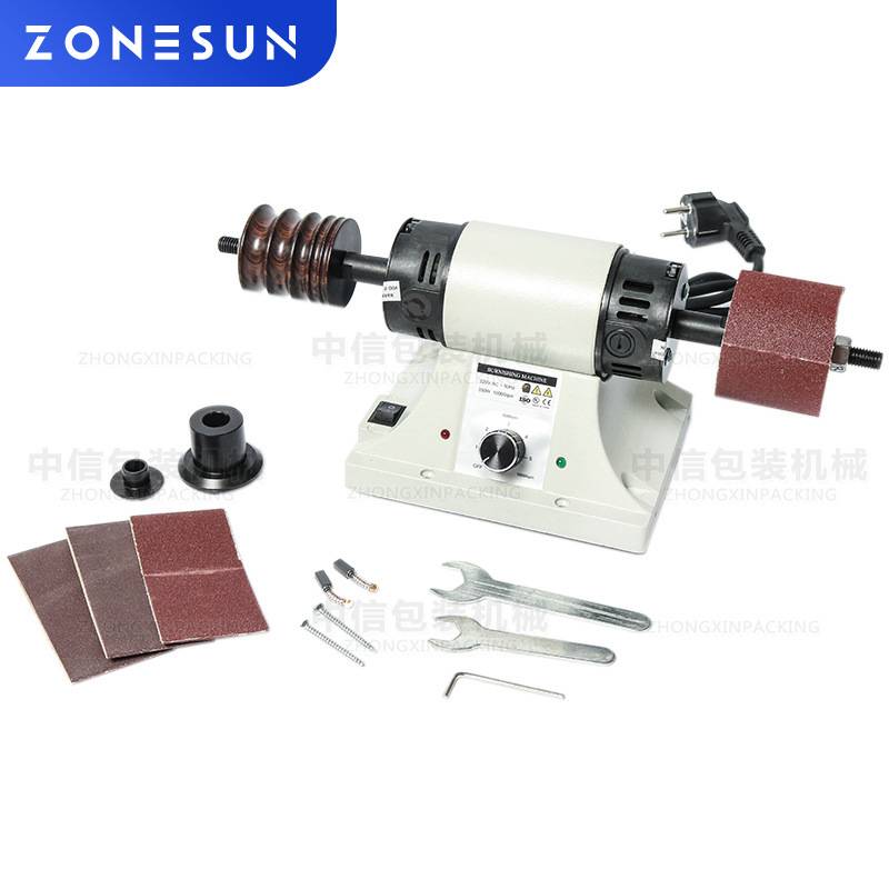 ZONESUN 小型皮革打磨抛光机台式手动皮革磨边机抛光侧磨皮机工具
