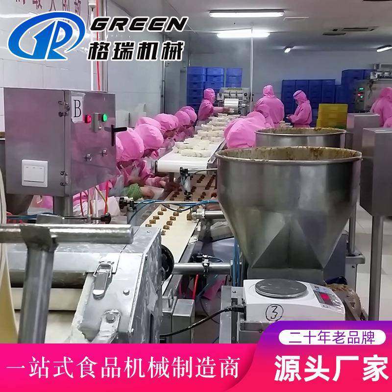 批量生产春节礼品馄钝水饺流水线 全自动包子皮机和面 生产流水线
