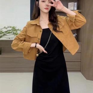 法式白色针织长袖连衣裙女冬季大衣羽绒服内搭打底毛衣长裙小个子