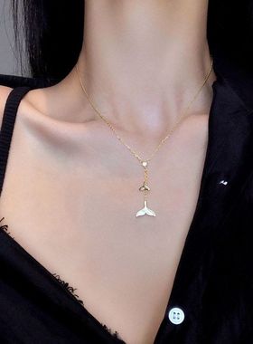 流苏双鱼时尚简约锁骨电镀ins女