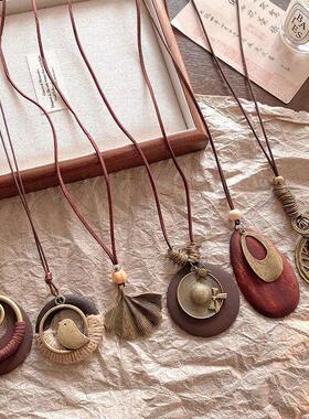 设计感帽子民族风水滴形项链女