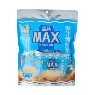 盒马MAX 蜜汁烤深海鳕鱼片538g小吃干货无刺鱼干片零食即食蜜汁味