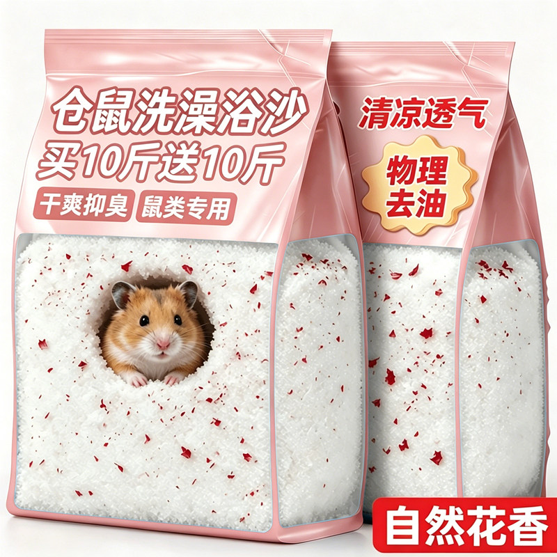 仓鼠浴沙尿沙二合一洗澡沐浴专用