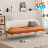 北欧风小沙发小户型客厅现代简约服装 店猫爪皮出租房双人三人沙发