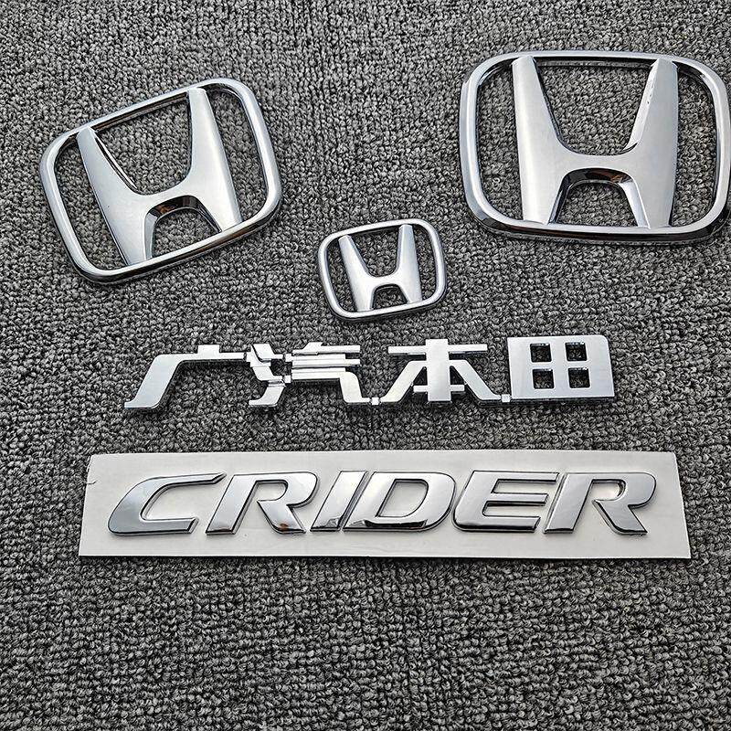 适用于本田凌派车标CRIDER英文字母标志前中网标后备后尾箱标志贴