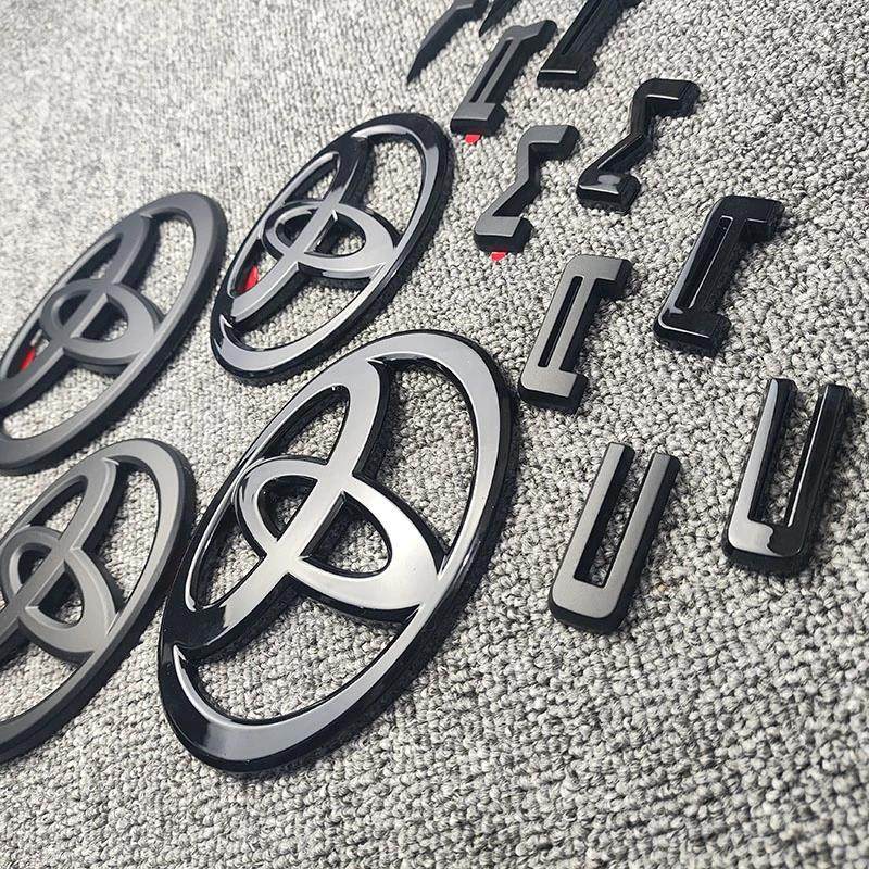 专用于九代凯美瑞黑化车标丰田标贴改装运动套件用品字标配件