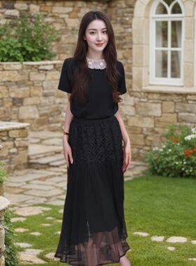 Miele Kohler夏季新款拼接网纱设计薄款女士半身裙MKAX68271