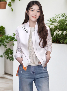 Miele Kohler秋季新款设计感印花图案时尚百搭女装外套MKKQ87308