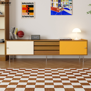 漫章丽舍包豪斯电视柜现代简约储物柜拼色移门电视边柜客厅收纳柜