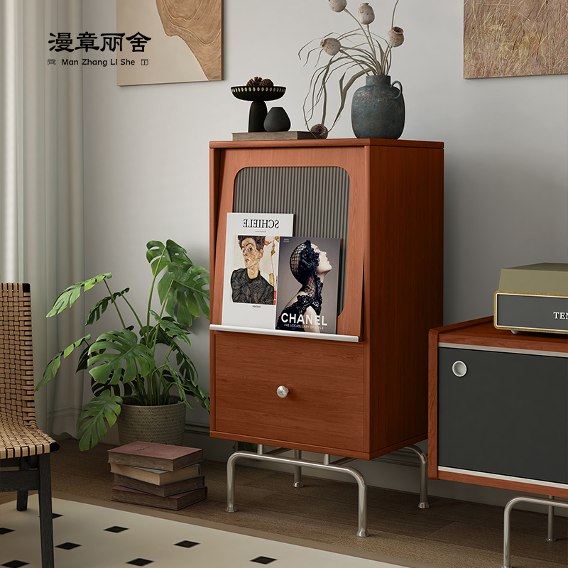 北欧现代简约边柜客厅斗柜沙发边柜卧室床尾储物柜电视立柜收纳柜