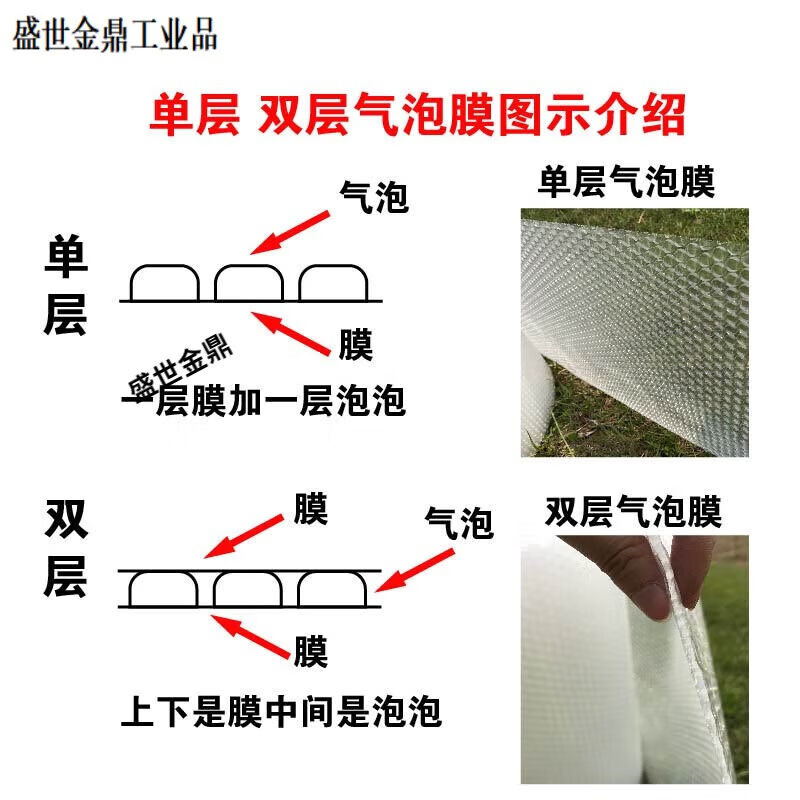 气泡膜卷装泡沫双层打包防震快递垫纸袋30405060cm宽加厚单层 包装 气泡膜 原图主图