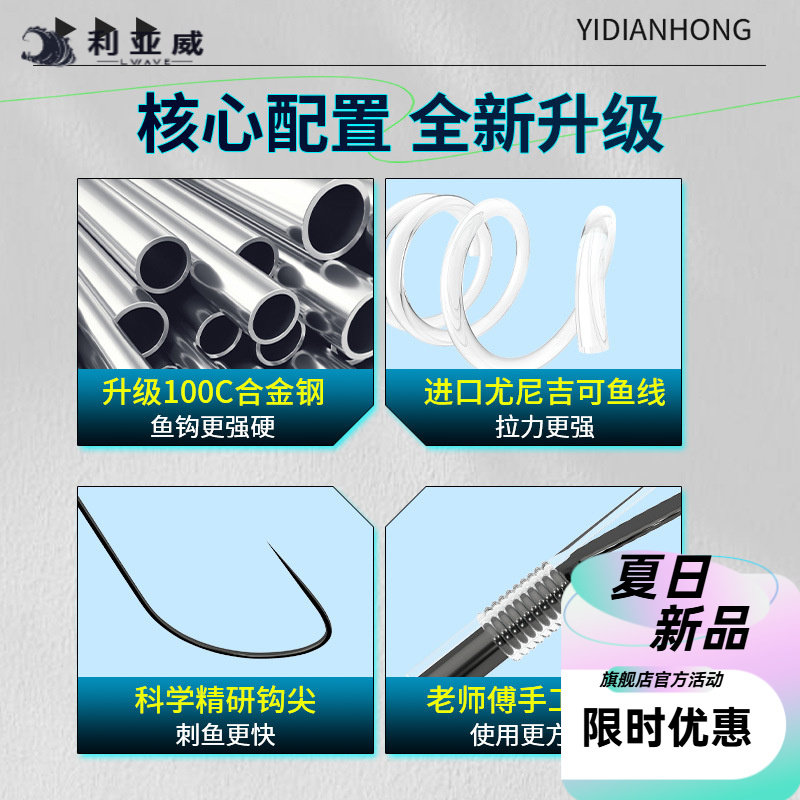 利亚威40付细地袖短子线双钩成品绑好防缠绕袖钩轻口野钓鲫鱼钩钓,户外/登山/野营/旅行用品,鱼钩,淘宝优惠券,粉丝福利购,淘宝优惠卷