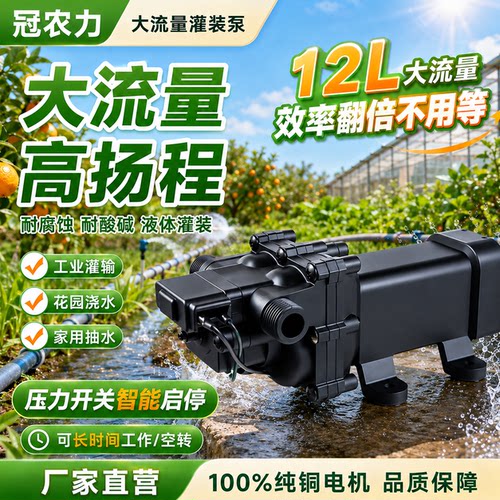 君悦大流量耐腐蚀12V24V浇水神器