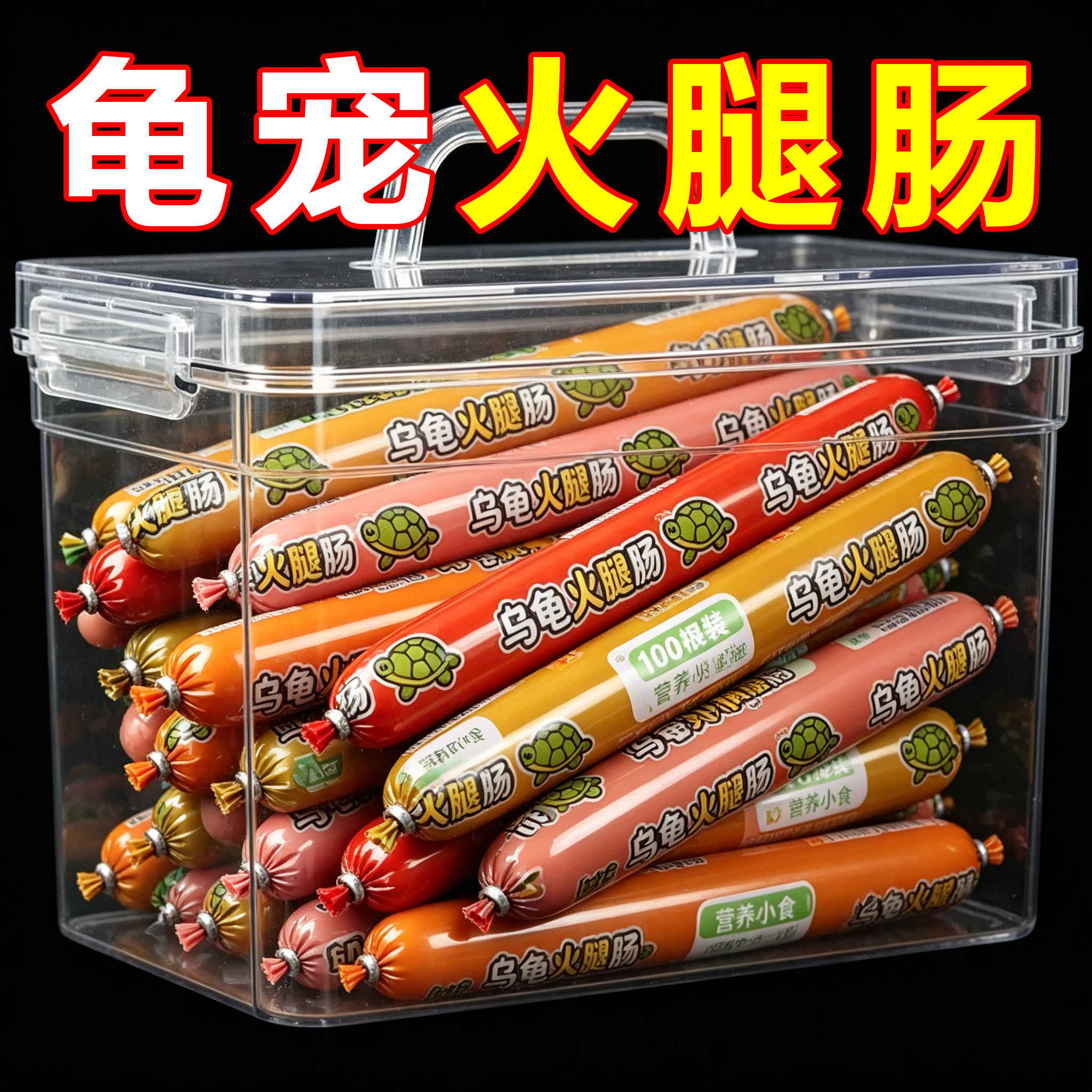 乌龟专用火腿肠高钙龟粮草龟营养高蛋白巴西龟幼龟金钱龟食物通用