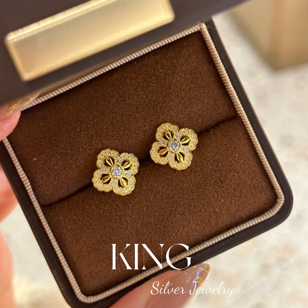 king银饰珠宝S925古法金刚杵耳钉