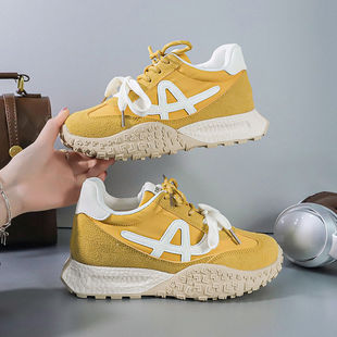 看不出来的增高鞋女内增高德训鞋女2025新款春季百搭轻便学生休闲