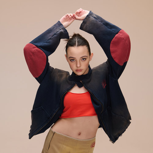 COZYDOLL做旧磨破赛车弯刀袖外套