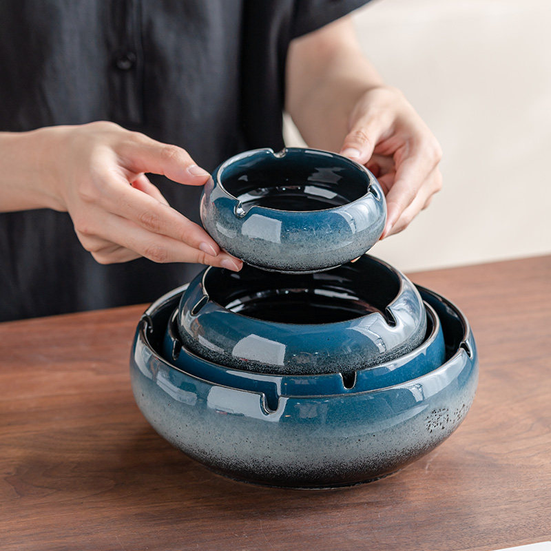 创意大小号烟灰缸复古中式个性陶瓷烟缸家用客厅办公室潮流烟灰缸,家居饰品,装饰烟灰缸,淘宝优惠券,粉丝福利购,淘宝优惠卷