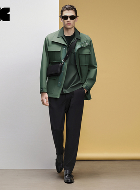 LNG2024早春新款羊毛混纺商务休闲弹力修身直筒长裤西裤男SHDA003