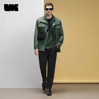 LNG2024早春新款羊毛混纺商务休闲弹力修身直筒长裤西裤男SHDA003