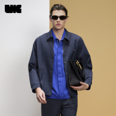 LNG2024春新款 羊毛混纺V领翻领宽松夹克外套男SDDA008