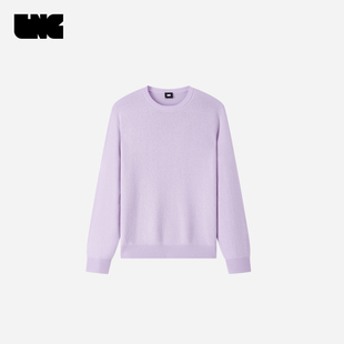 外套毛衣上衣男女款 绵羊毛宽松圆领针织毛衫 新品 LNG秋季