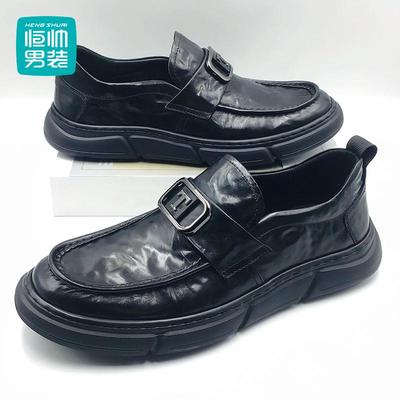 恒帅2025春季新款透气休闲皮鞋