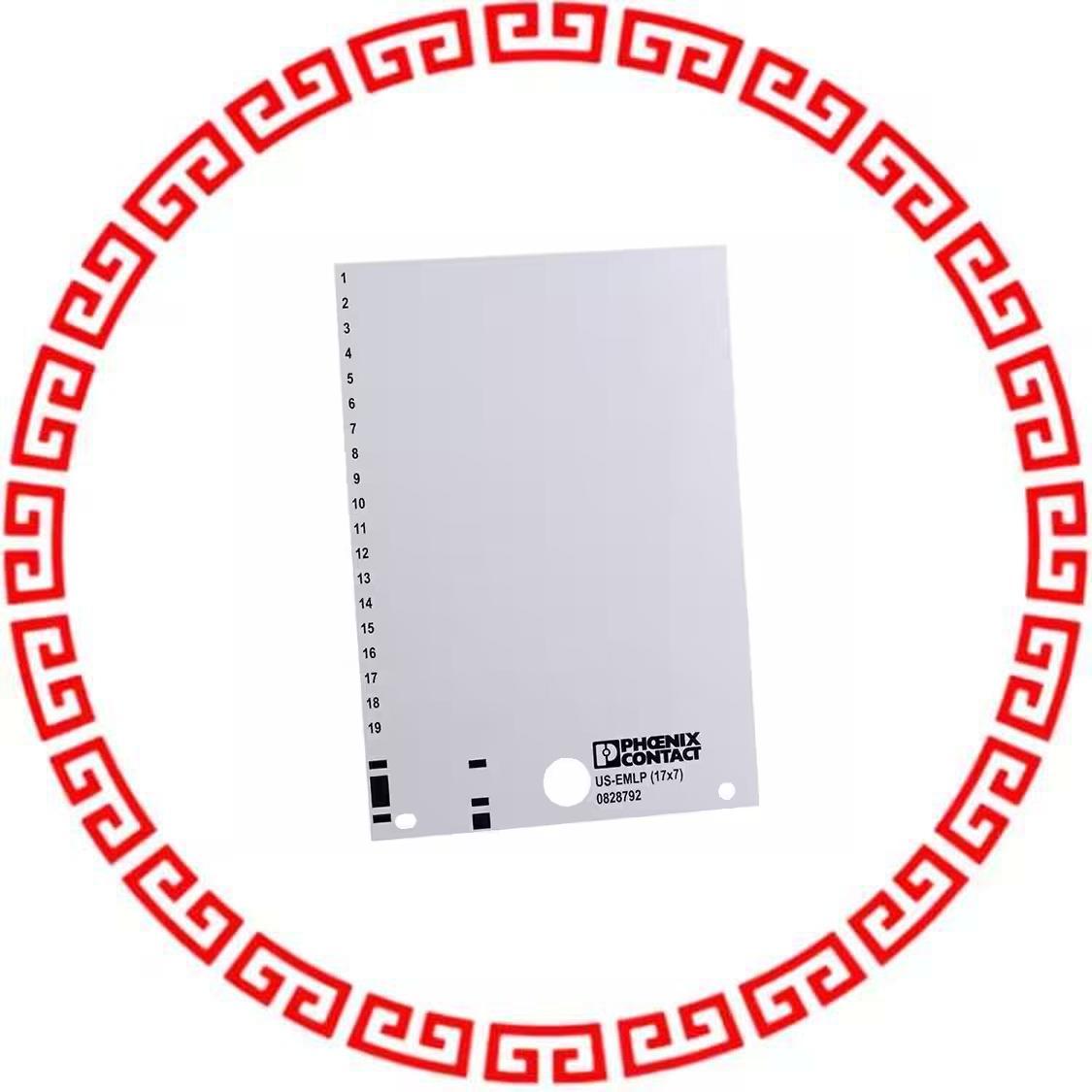 828792 PLASTIC LABEL CARD WHITE UNLABEL