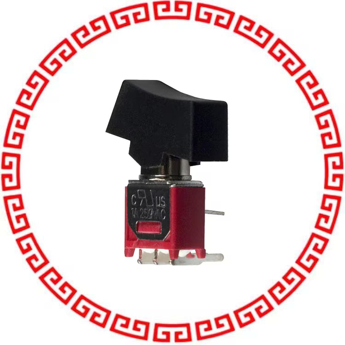 400MSP1R6BLKM6QE SWITCH ROCKER SPDT 3A 120V