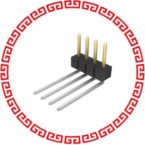 PBC04SBEN CONN HEADER .100 SINGL R/A 4POS