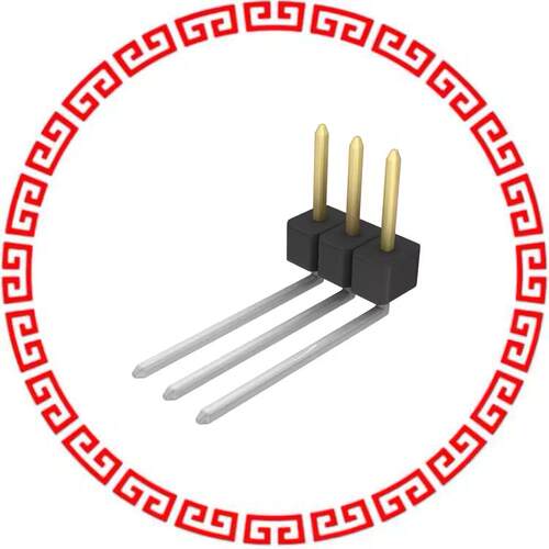 PBC03SBEN CONN HEADER .100 SINGL R/A 3POS