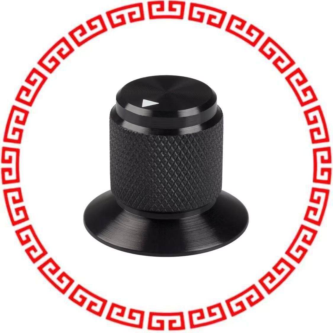 OESA-50-4-5 KNOB KNURLED W/SKRT 0.250 METAL
