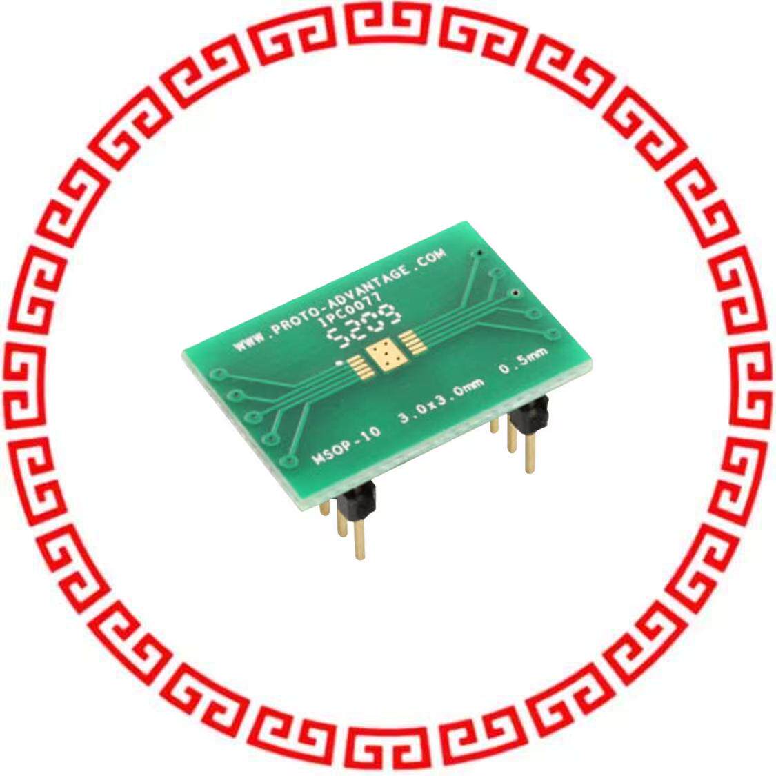 IPC0077 MSOP-10 TO DIP-14 SMT ADAPTER