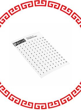 0804374:0001 ADHESIVE MARKER CARD 1-10
