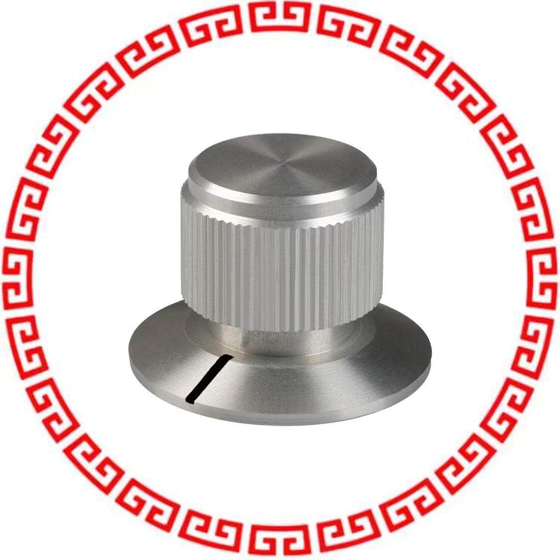 DDSPT-75-1-5 KNOB KNURLED W/SKRT 0.250 METAL