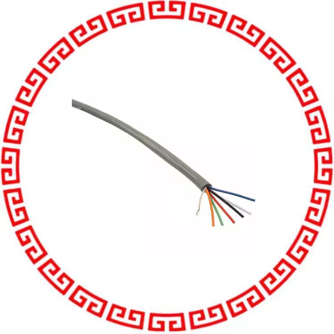 C0763A.41.10 CABLE 6COND 22AWG GRY SHLD 1000'