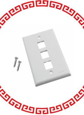 NK3FNWH FACEPLATE SNGL GANG 3PORT WHITE