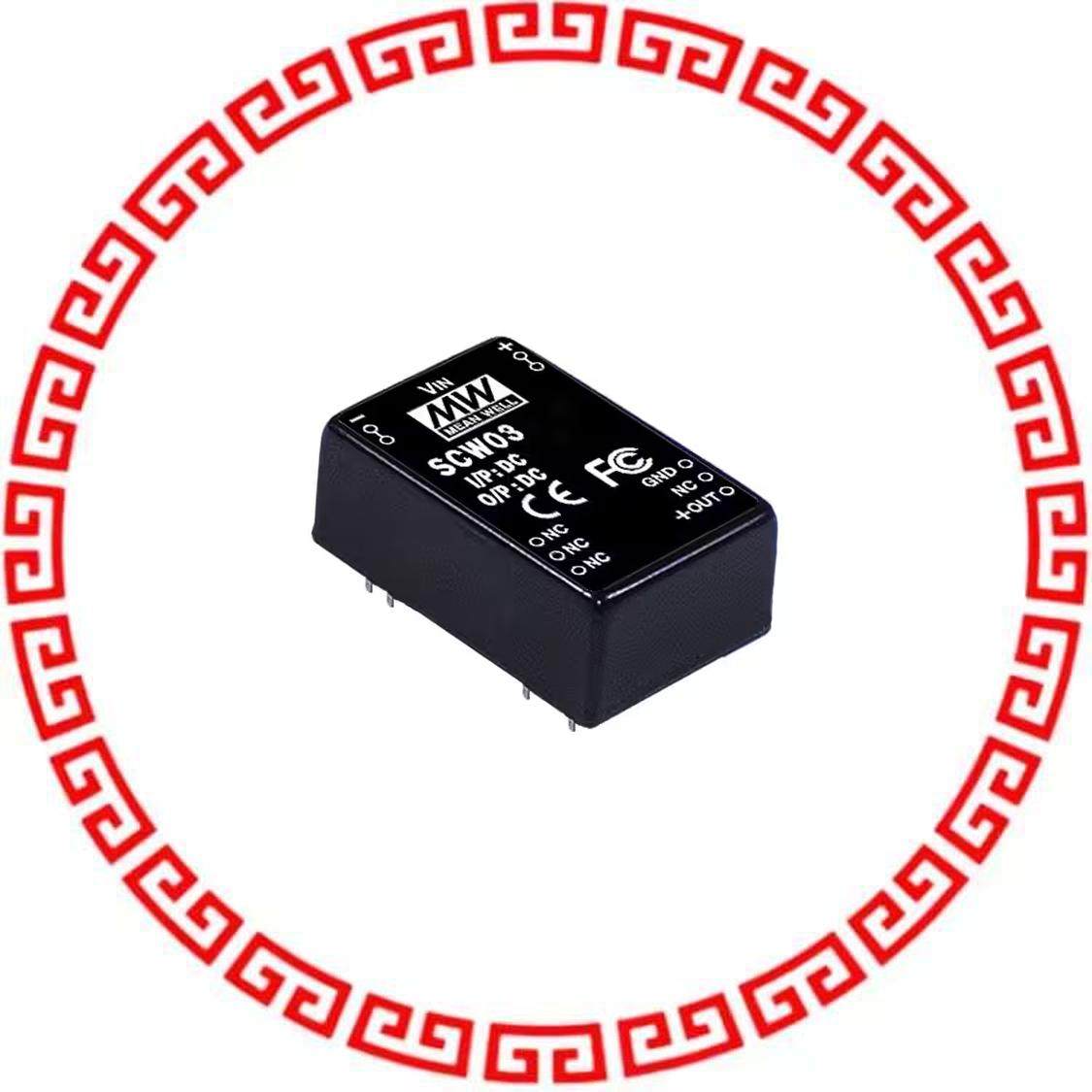 SCW03B-05 DC DC CONVERTER 5V 3W