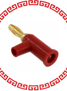 35462 BANANA PLUG W/SHIELD GOLD RED