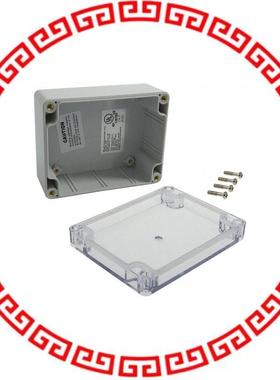 PN-1323-C BOX PLSTC GRAY/CLR 4.53