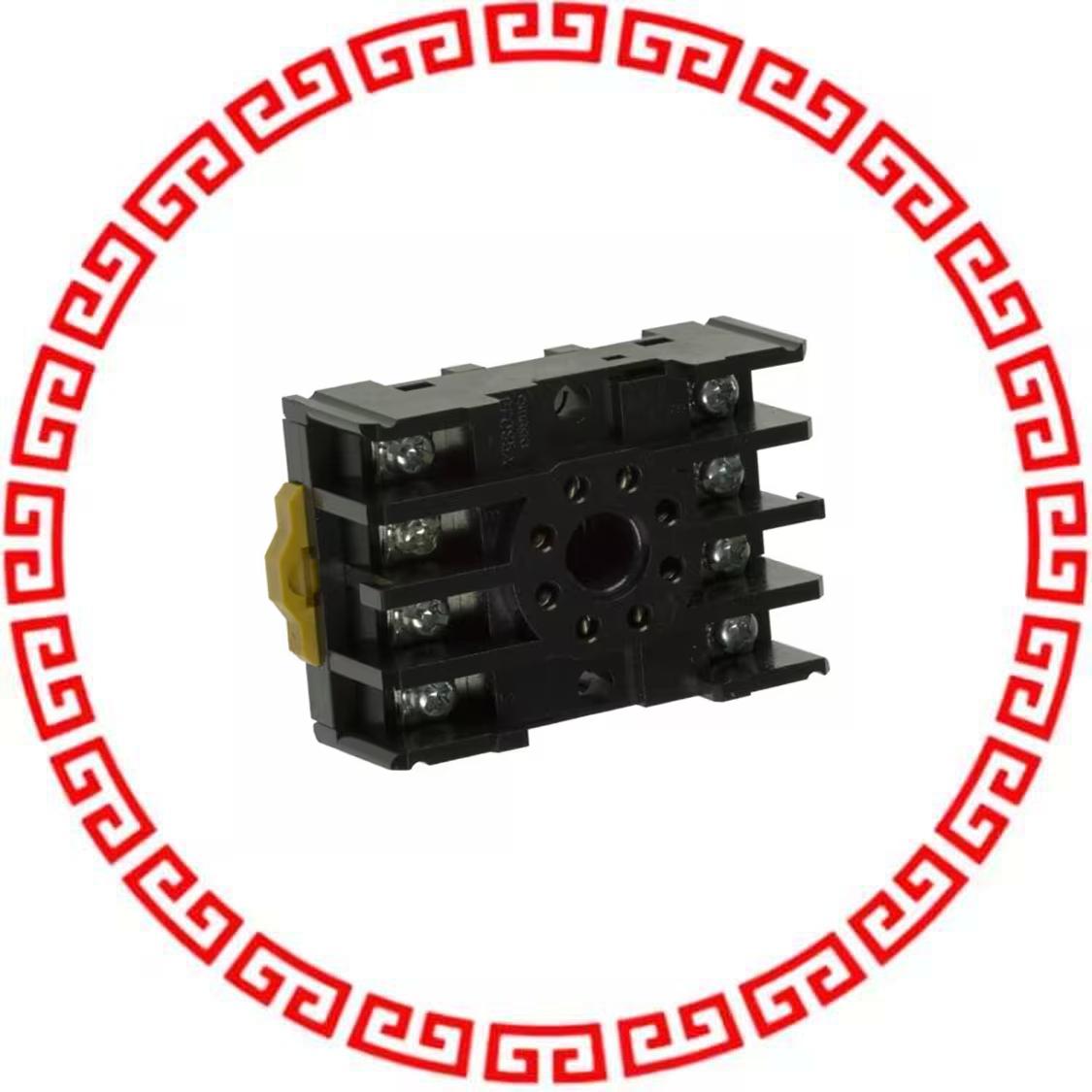 PF085A RELAY SOCKET 8 POSITION DIN RAIL