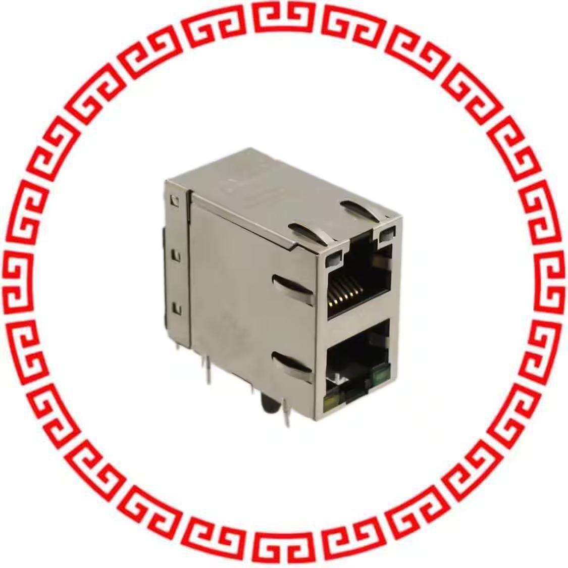 0845-2D1T-E4 CONN MAGJACK 2PORT 1000 BASE-T