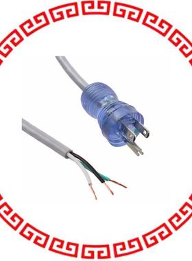 232003-06 CORD 18AWG 3COND HOSP GRY 10'SJT