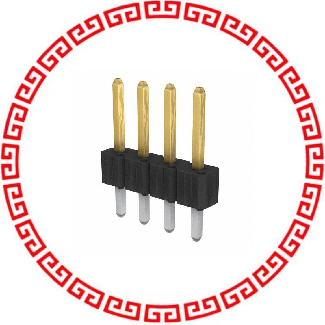 68001-104HLF CONN HEADER 4POS .100 STR 30AU