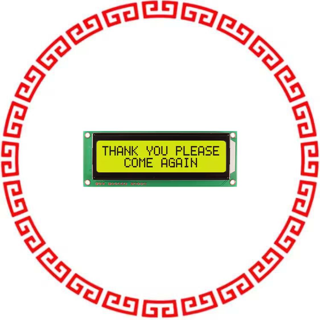 NHD-0216S3Z-FL-GBW-V3 LCD MOD SER CHAR 2X16 Y/G TRANSF